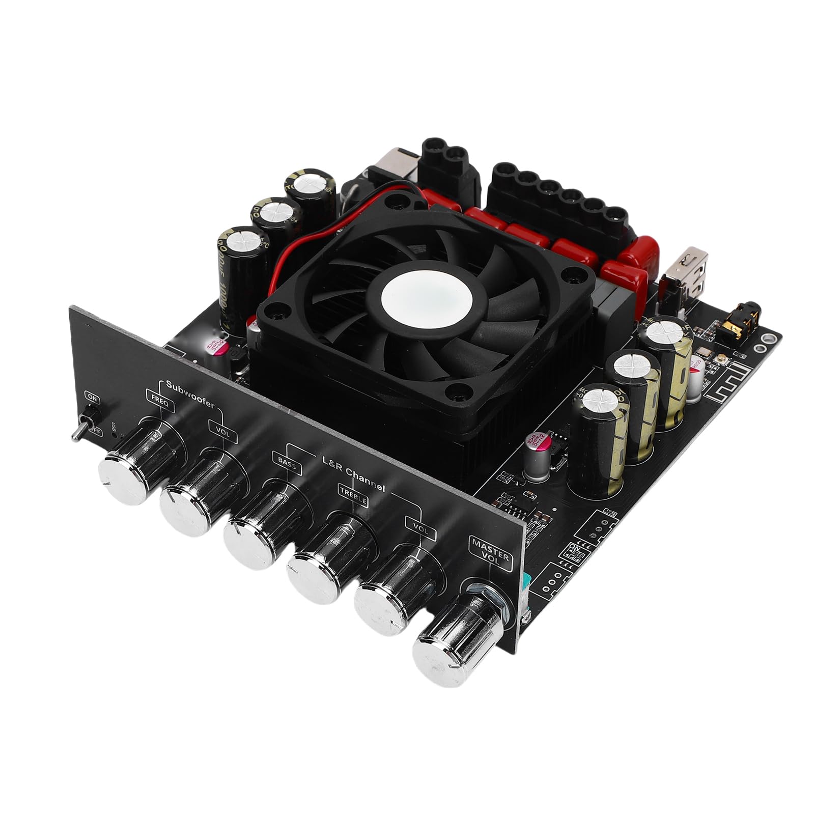 SEAFRONT Scheda Amplificatore Bluetooth a 2.1 TPA3223 Amplificatore Audio Domestico 200Wx2+400W con Regolazione Indipendente dei Bassi e degli Alti per il di Altoparlanti