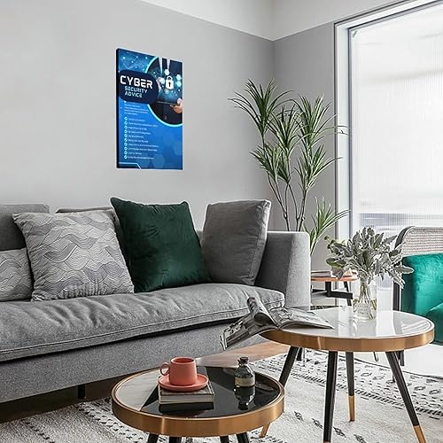 Miniatura 3 de JAWASDAO Cyber security Tips Poster Cyber security Poster (2) Wall Art Poster Canvas Print Office Bedroom Living Room Aesthetic Decor Poster