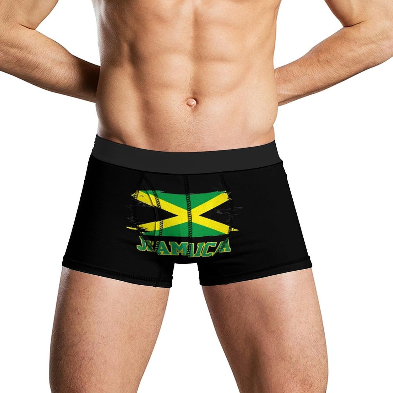 Jamaica Flag Novelty Men's Trunks Soft Breathable Underwear Patterned Stretch Briefs