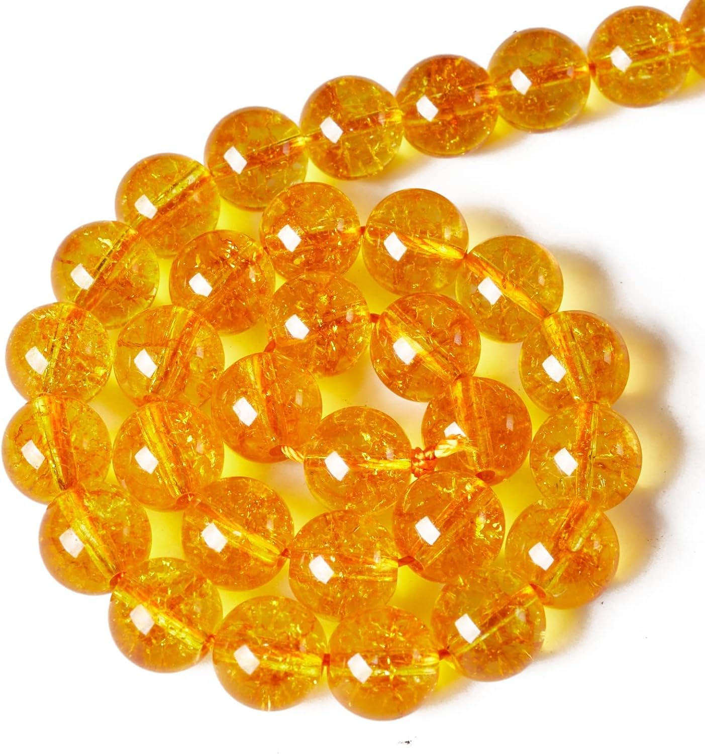150pcs 8mm Citrine Beads Natural Gemstone Beads Round Loose Beads for Jewelry Making - Image 3