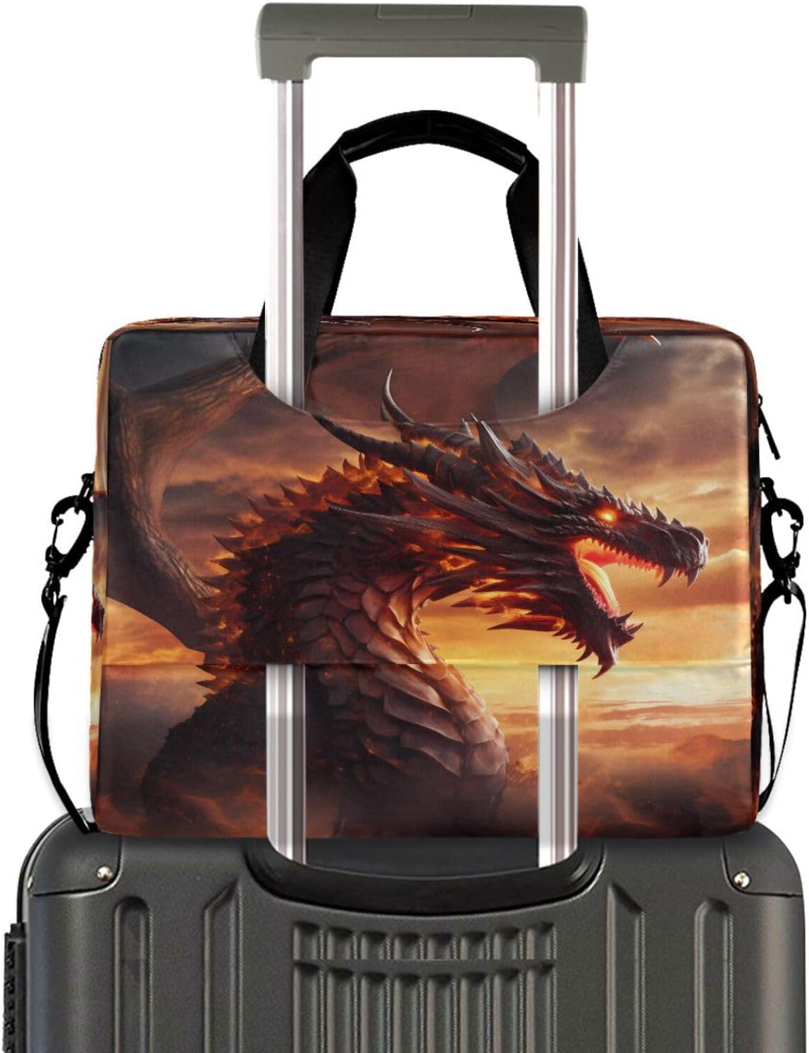senya Laptop Bag Computer Bags Messenger Shoulder Bag Briefcase Fire Flying Dragon for Business Office Work