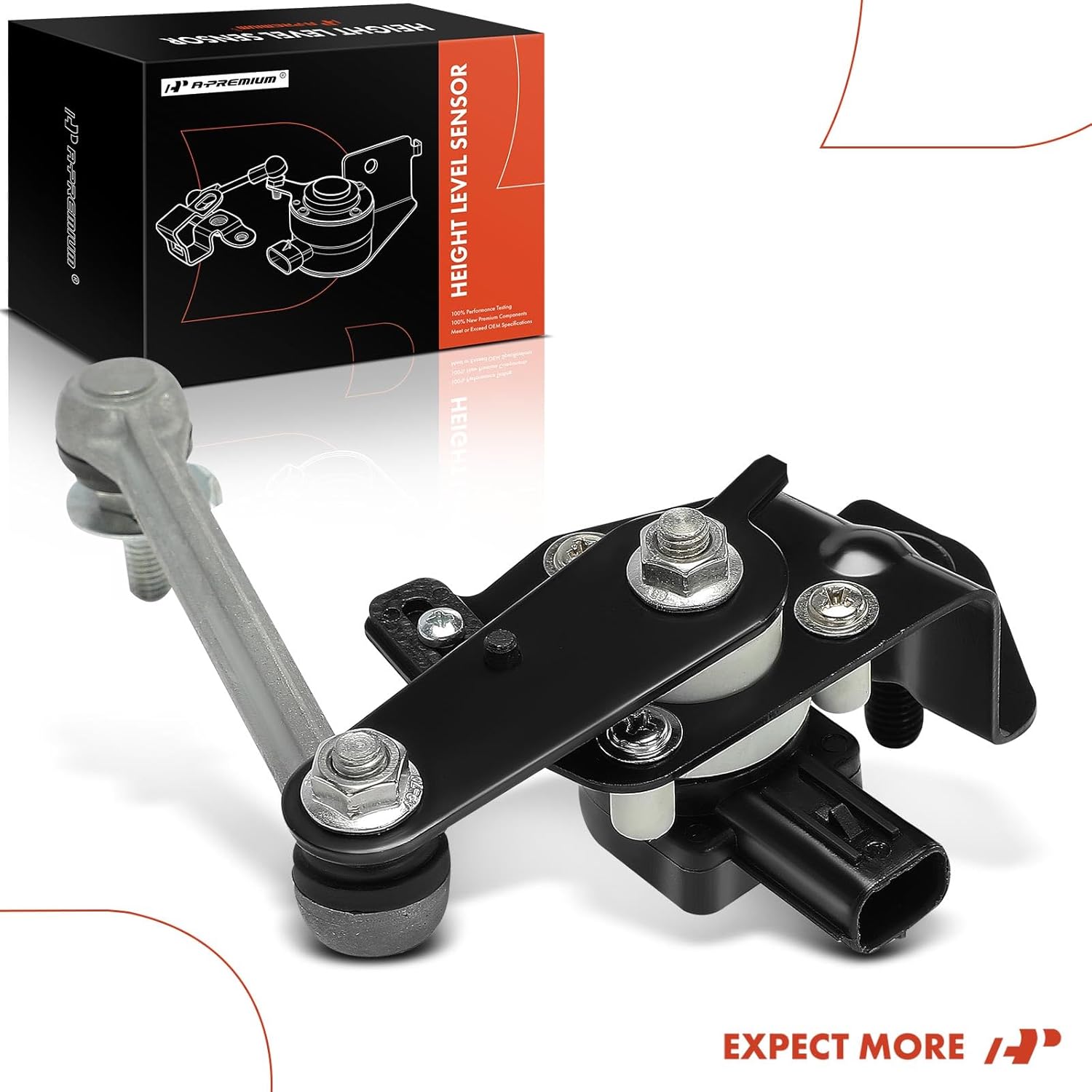 A-Premium Ride Height Level Sensor Compatible with Toyota Sequoia 2008-2013, Rear Right Passenger Side, Replace# 8940734020