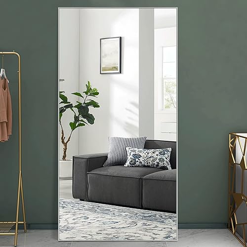 Miniatura 21 de NeuType - Espejo de cuerpo completo, espejo de pie de cuerpo completo, 64 x 21 pulgadas con soporte, espejo de pie para colgar o apoyar contra