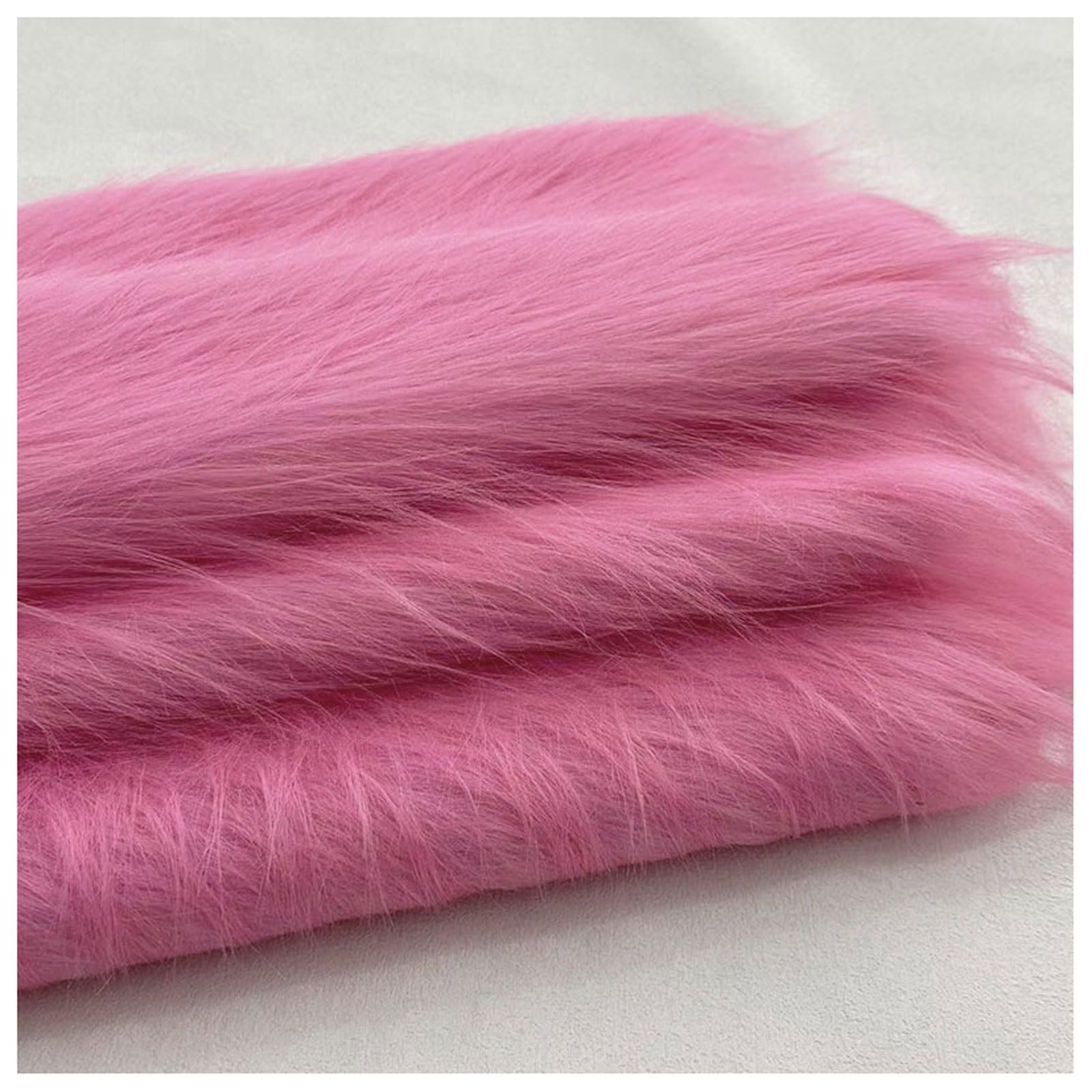 Shaggy Faux Fur Fabric 68 Colors Soft Plush12cm Long Pile Fake Fur Materials Craft Fabric, for Christmas Ornaments, Fursuit, Cosplay, Costume, Gnome Beards, Craft Supply, 50x180cm (Color : Pink 4) โ image 1