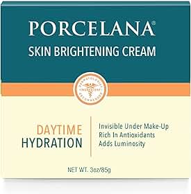 Porcelana Creme De Hidratação Diurna Para Rosto E Corpo [Fórmula Atualizada] - Atenua Manchas Escuras E Uniformiza O Tom Da Pele - Para Manchas Solares E Da Idade, Cicatrizes De Acne, Melasma E Desc