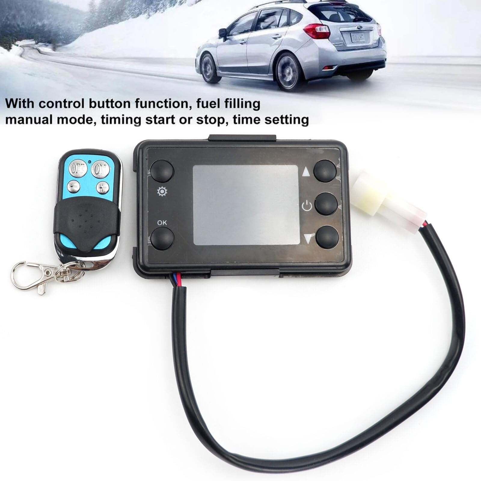 LCD Schalter Standheizung Monitor, 12V Auto Heizungsregler mit Heizung Fernbedienung mit Hauptplatine, Parkfernbedienung, für Luft Diesel Heizung, für 3KW/5KW/8KW Auto Standheizung