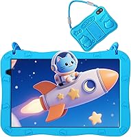 Vista 1 de Tablet infantil de 10 pulgadas con funda de cordón, tabletas Android 15 para niños de 3 a 12 años, almohadilla educativa de 32 GB, WiFi 5G, control