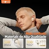 INAVA Fone de Ouvido Bluetooth,Bateria 30H,Drivers Duplos, 6 Microfones Chamadas Nitidas AI, Som Hi-Res,Fones de Ouvido para iPhone e Android (Rosa) — imagem 7