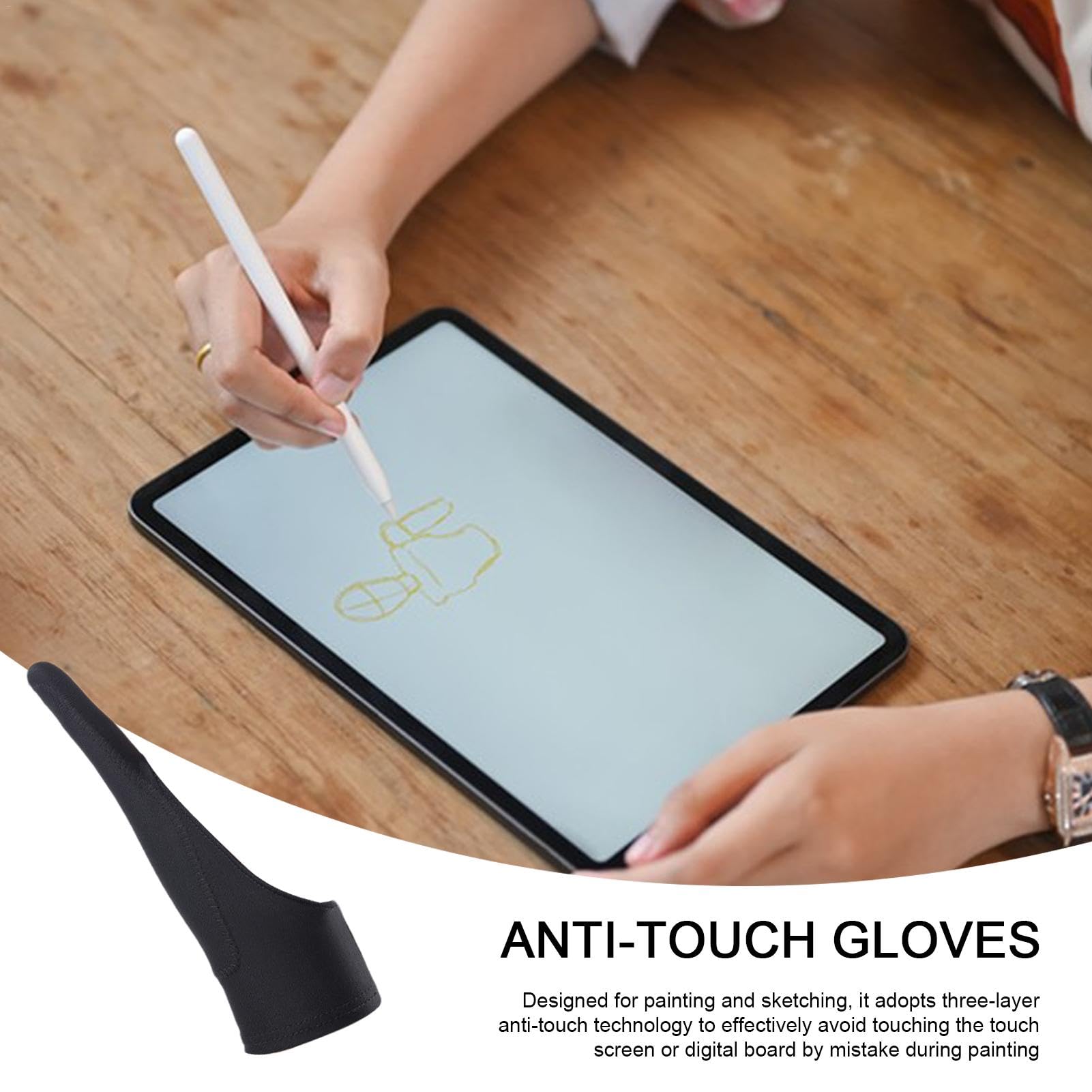 Guantes de Arte Digital, Guantes de Dibujo Digital | Guantes Repulsivos de Mano - Guantes de Artista Transpirables para Dibujo Gráfico, Tablet Pad Monitor Pintura y