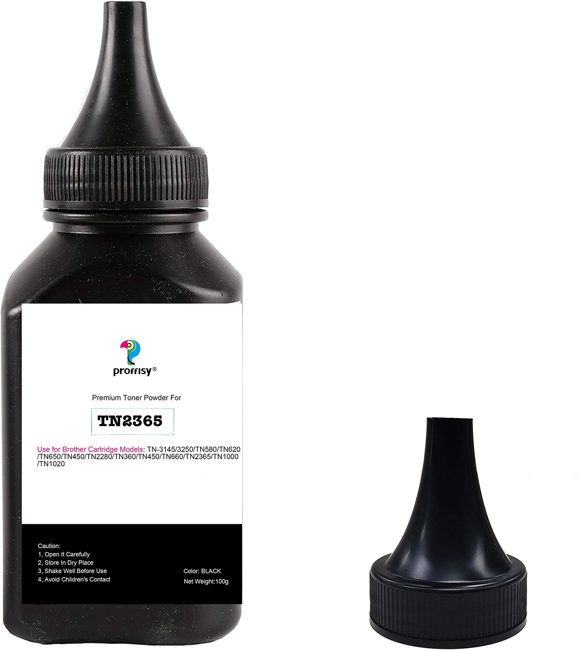 proffisy 1 Pack TN 2365 Toner Powder Refill Compatible with Brother TN 2365 Toner Cartridge - 100g Per Bottle