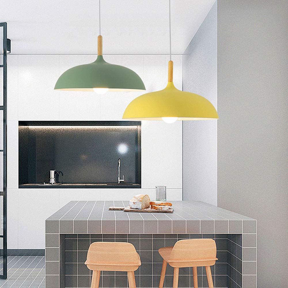Lampadario Semplice Macaron, Lampada a Sospensione Moderna, Paralume in Alluminio, Lampada a Sospensione a Testa Singola E27, lampade a Risparmio energetico a soffitto