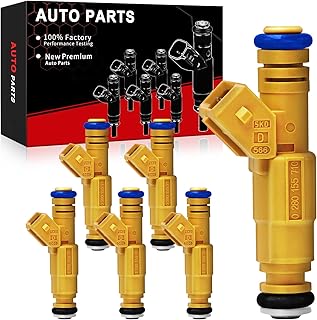 Fuel Injectors Fits for:-Jeep Grand Cherokee 4.0L 1993-1998, Cherokee 4.0L 1989-1998, Wrangler 1991-1998, Comanche 4.0L 1987-1992 4.0L OE Replacement 0280155710 (Set of 6)