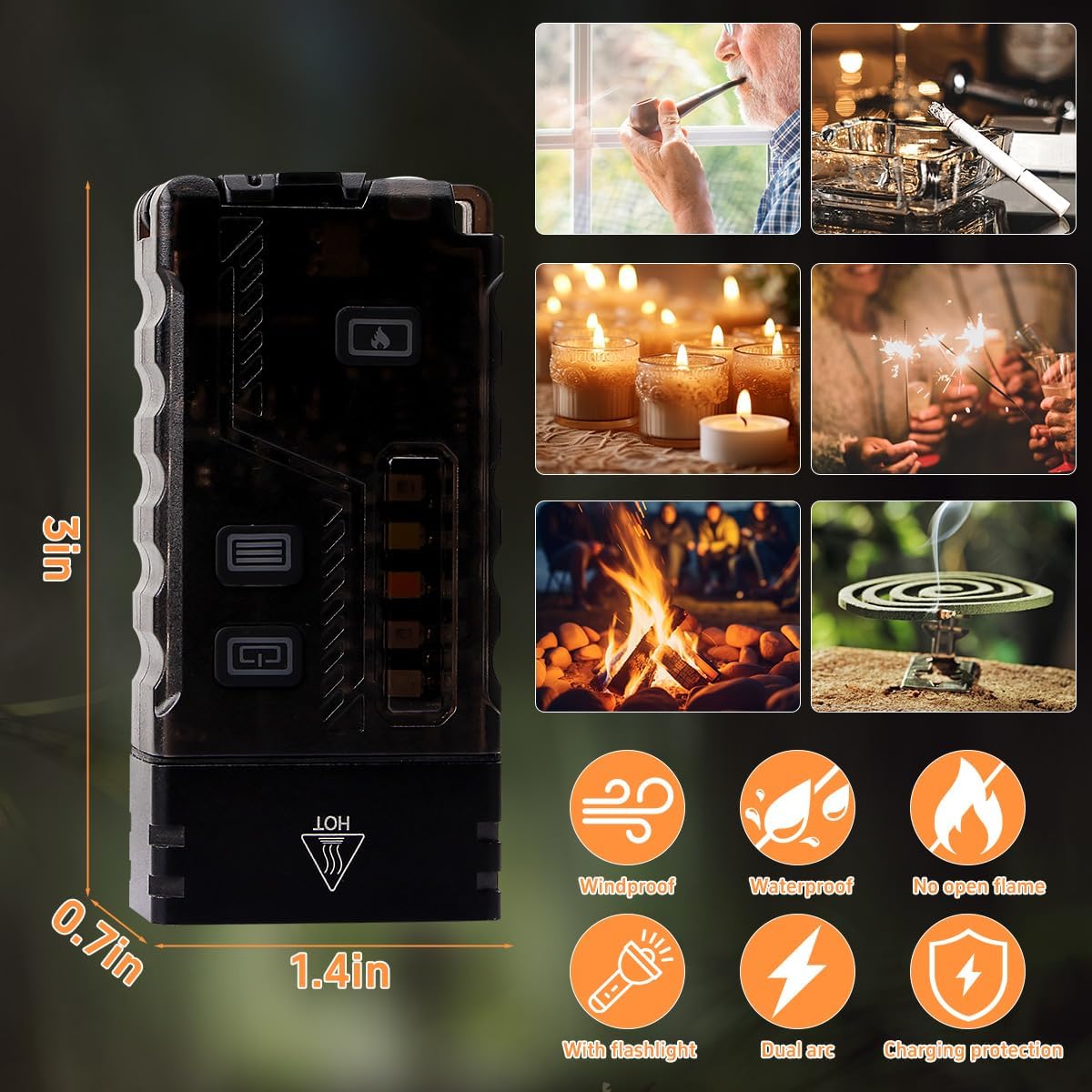 iToncs LED Small Powerful EDC Flashlight with 365nm UV Light,13 Mode,USB C Rechargeable Mini Pocket Keychain Flash Light with Clip,IP67,Magnetic,Lanyard,Buzzer,Arc Lighter for Camping Gear,4 PCS