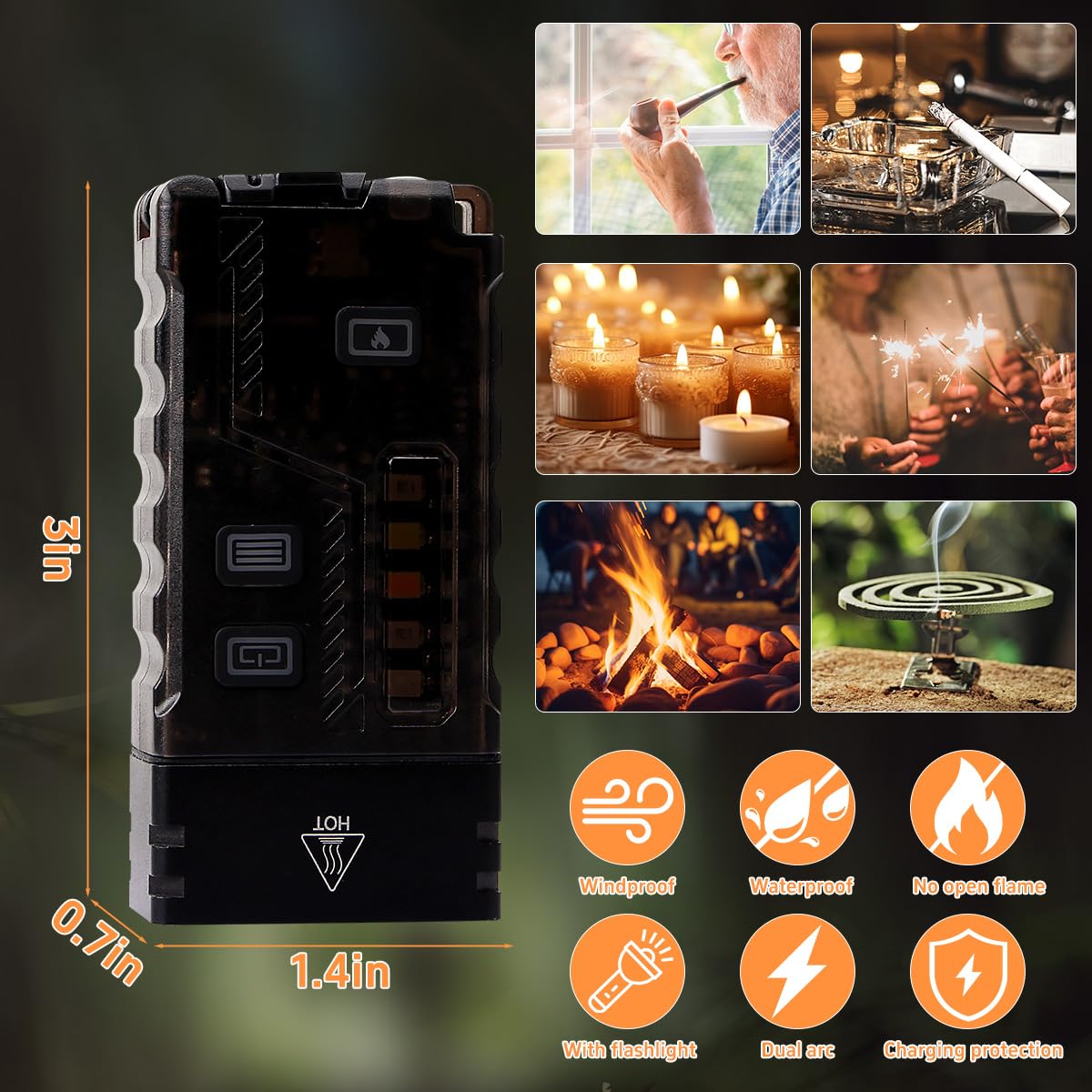 Linterna LED pequeña y potente EDC con luz UV de 365 nm, 13 modos, mini llavero de bolsillo recargable USB C con clip, IP67, magnético, cordón, zumbador, encendedor de arco para equipo de