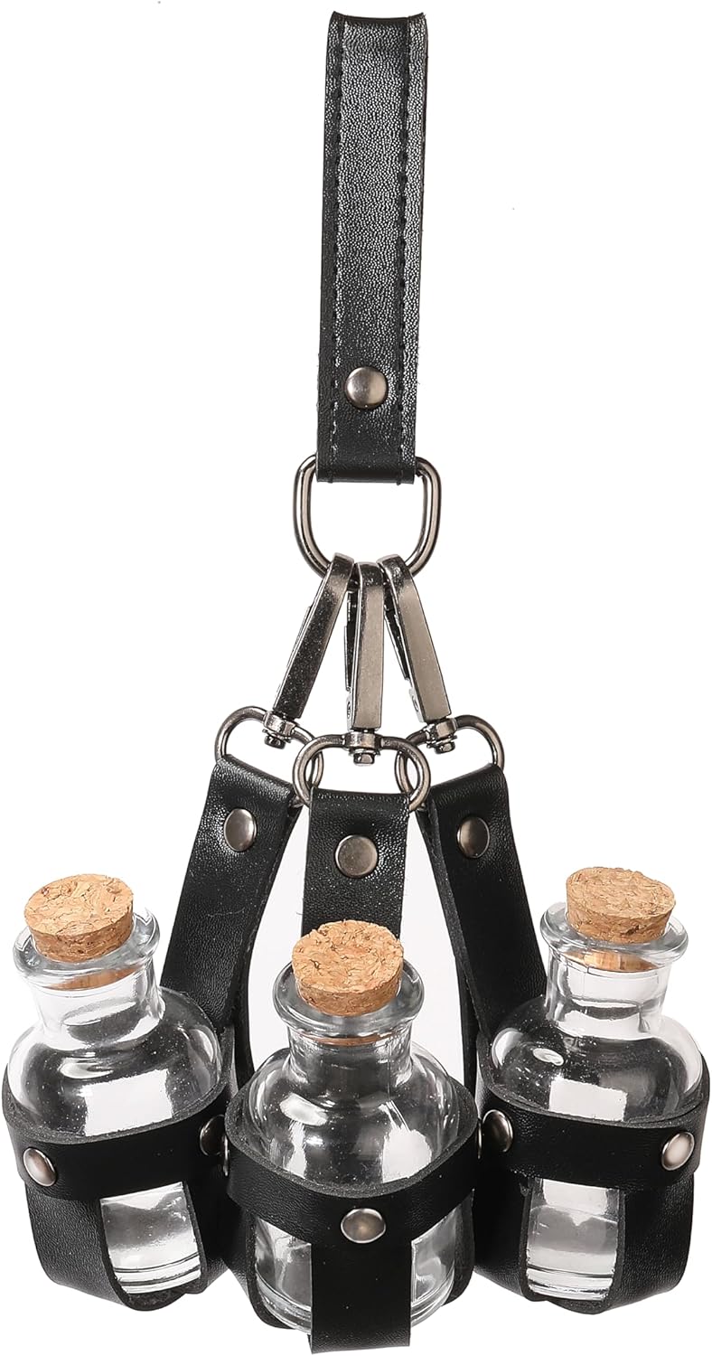 Meppsa Cork Potion Bottle Cosplay Accessories Belt Loop Medieval Renaissance Witch Props Magic Vial Stempunk