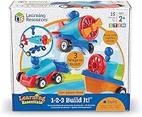 Vista 6 de Learning Resources 1-2-3 Build it! Coche, barco, avión, 15 piezas