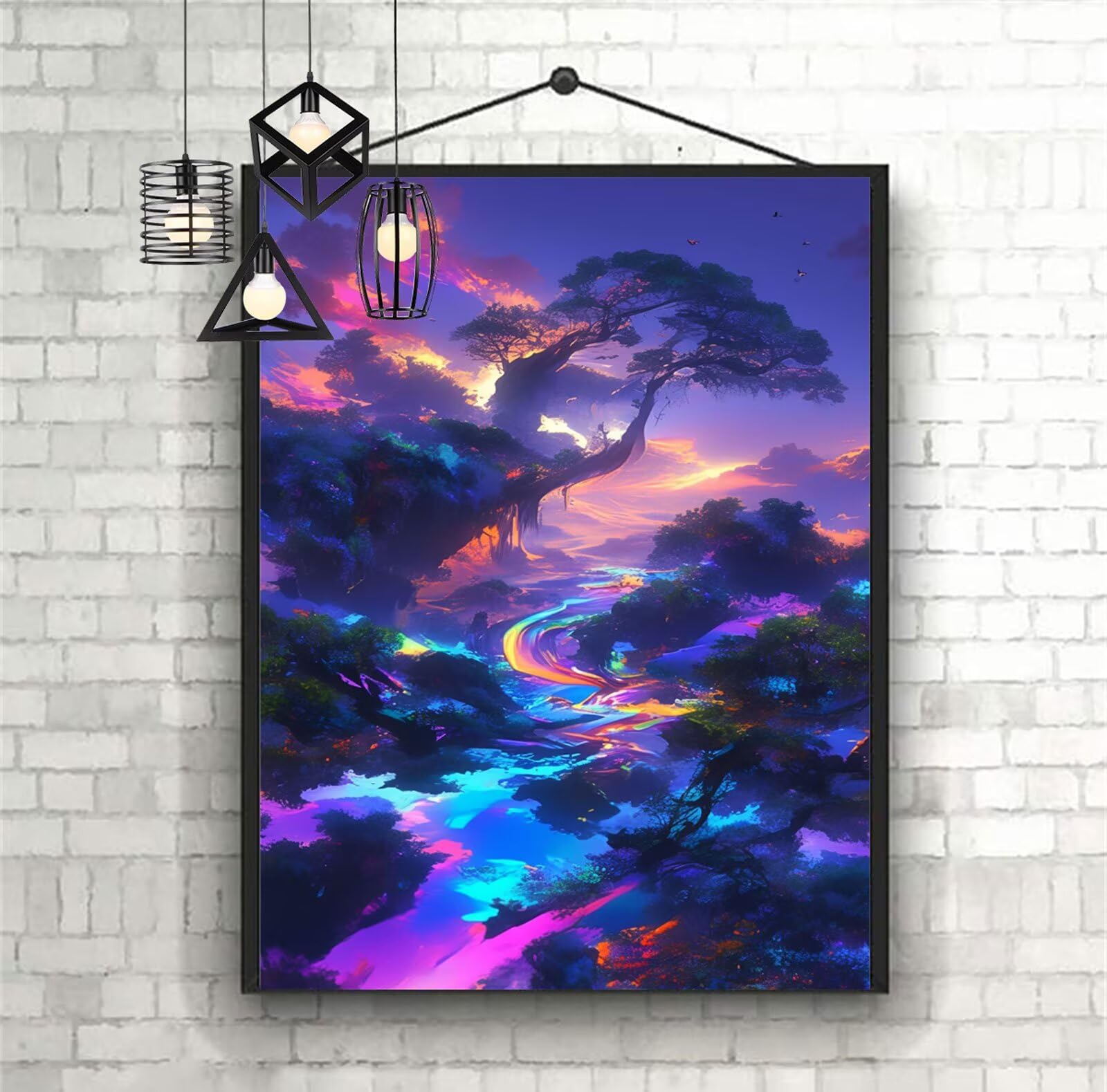 Malarstwo diamentowe, obraz dla dzieci, gwiaździste niebo 2025, obraz diamentowy 60 x 90 cm, kryształ do haftu krzyżykowego, obrazy do majsterkowania, dla dziewczynek 8 lat, zestaw do majsterkowania