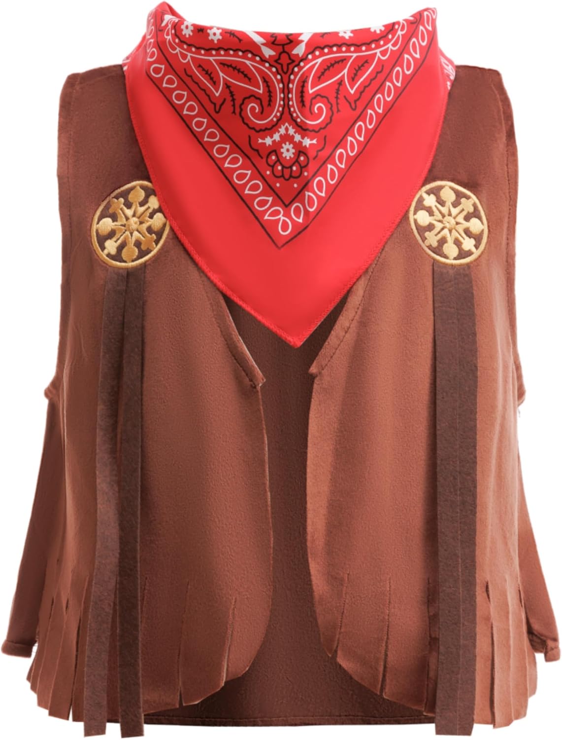 BanKids Cowgirl Costume for Girls Western Style Role Play Girls Dress Up Cowgirl Outfit Halloween Costume Cosplay 2-10Y