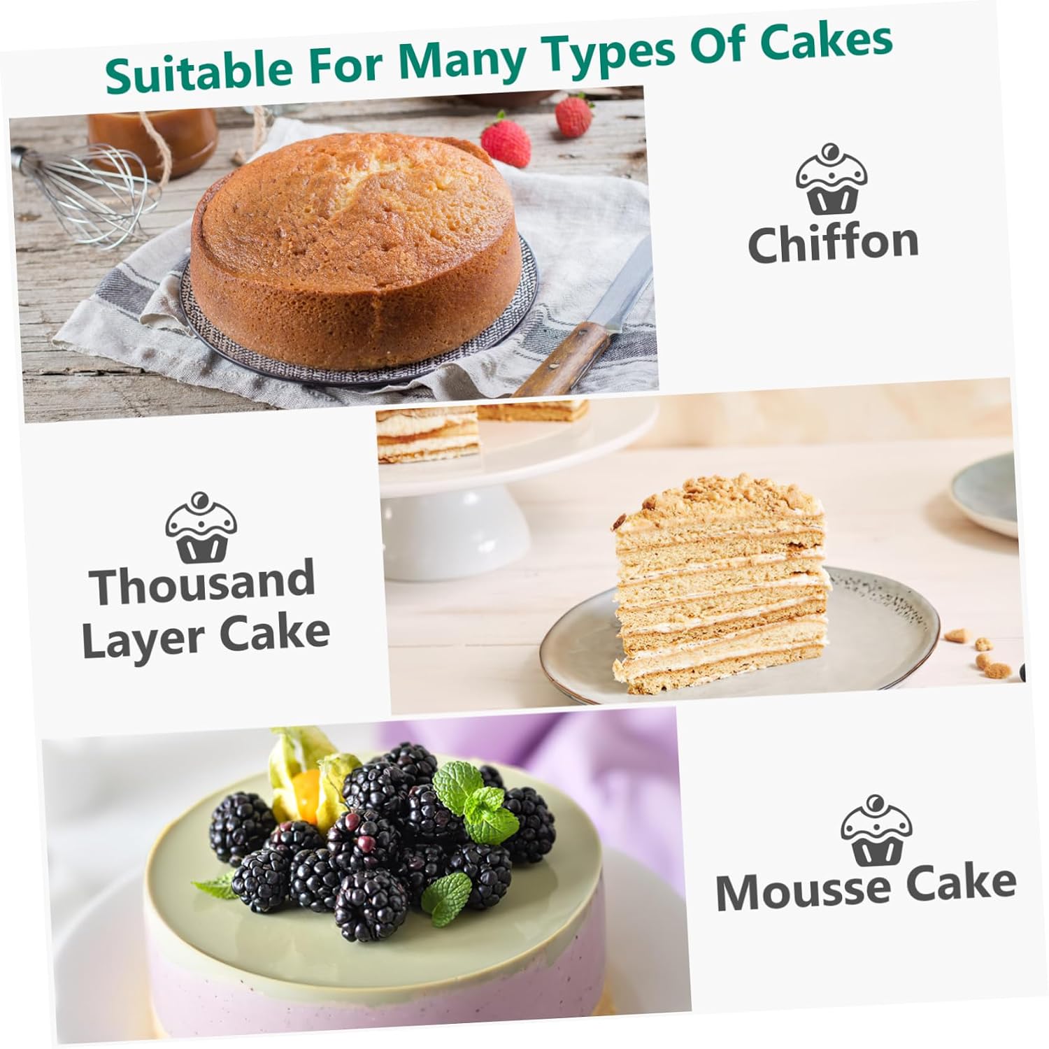 10pcs Cake Box Plastic Portable Baking Birthday