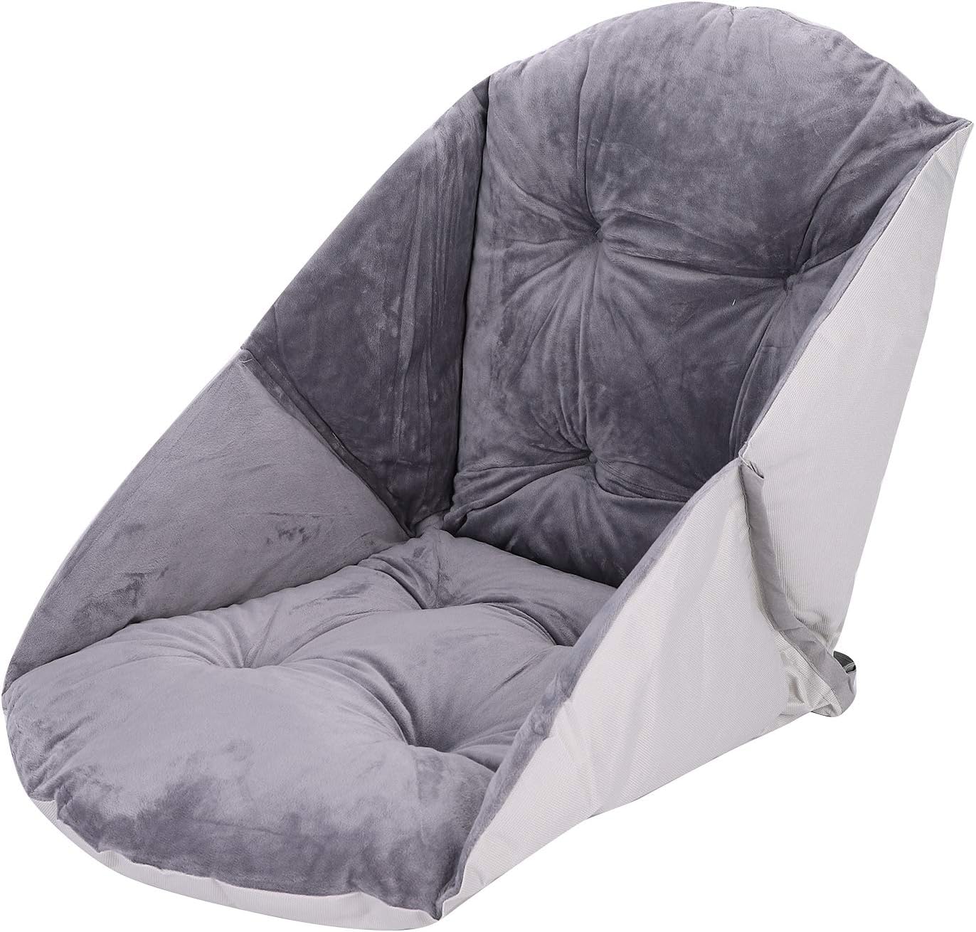 Plush Chair Seat Pad Soft Cushion Pad Back Support Chair Nest Seat Cushion Indoor Outdoor Thick Armchair Pad Sofa Car Wheelchair Office Seat Cushion with Straps for Hip Back Sciatica Relief Pain - Image 4