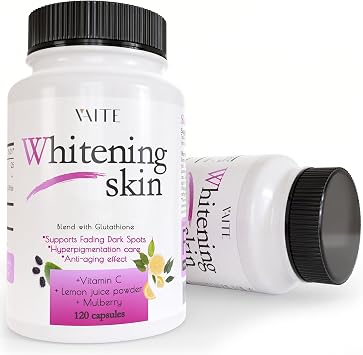 Glutathione Whitening Pills - Dark Spots & Acne Scar Remover - 90000 - Vegan Skin Bleaching Pills with Anti-Aging & Antioxidant Effect - 120 Capsules Pack of 1