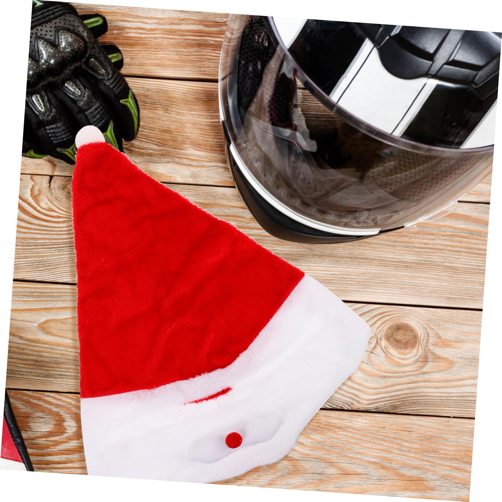 Ciieeo 3 Piezas De Gorros De Papá Noel Creativos Para Adultos Fundas Navideñas Para Casco Gorros De Papá Noel Para Decoración De Casco Unisex.