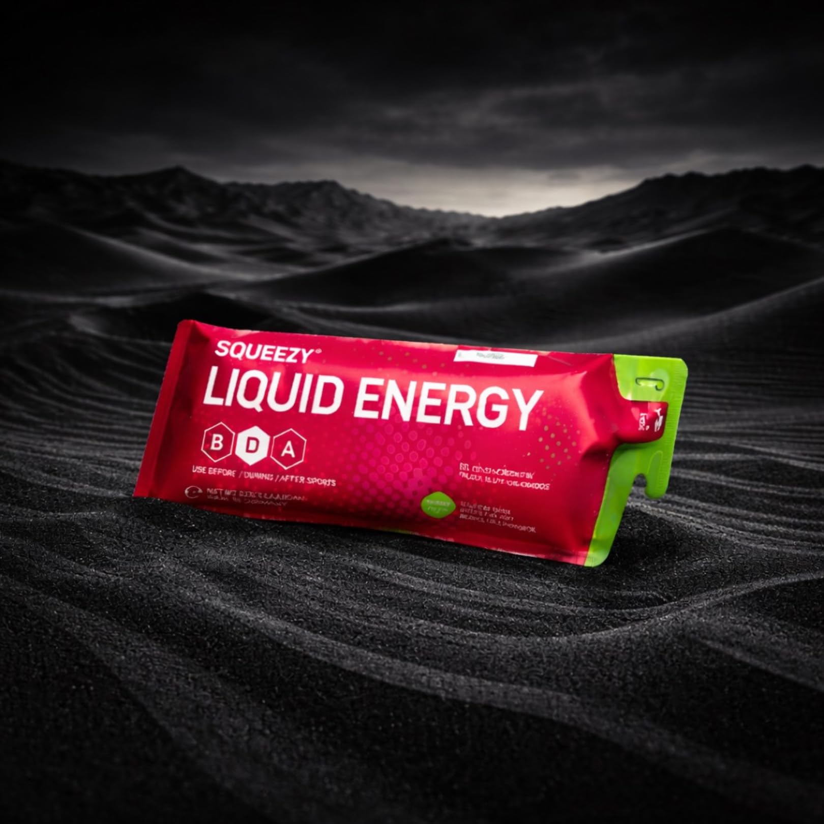 Squeezy Liquid Energy (Himbeere) 12er Pack - Sport Energy Gel mit erhöhtem Wasseranteil für schnelle & dauerhafte Energie bei maximaler Verträglichkeit beim Radsport, Marathon & Co. - ohne Nachtrinken