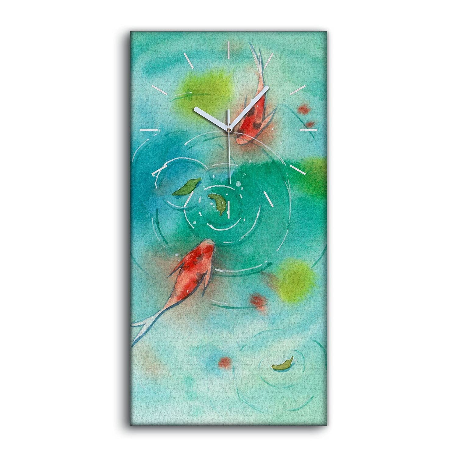 Horloge sur toile poisson pour une ambiance zen dans votre chambre