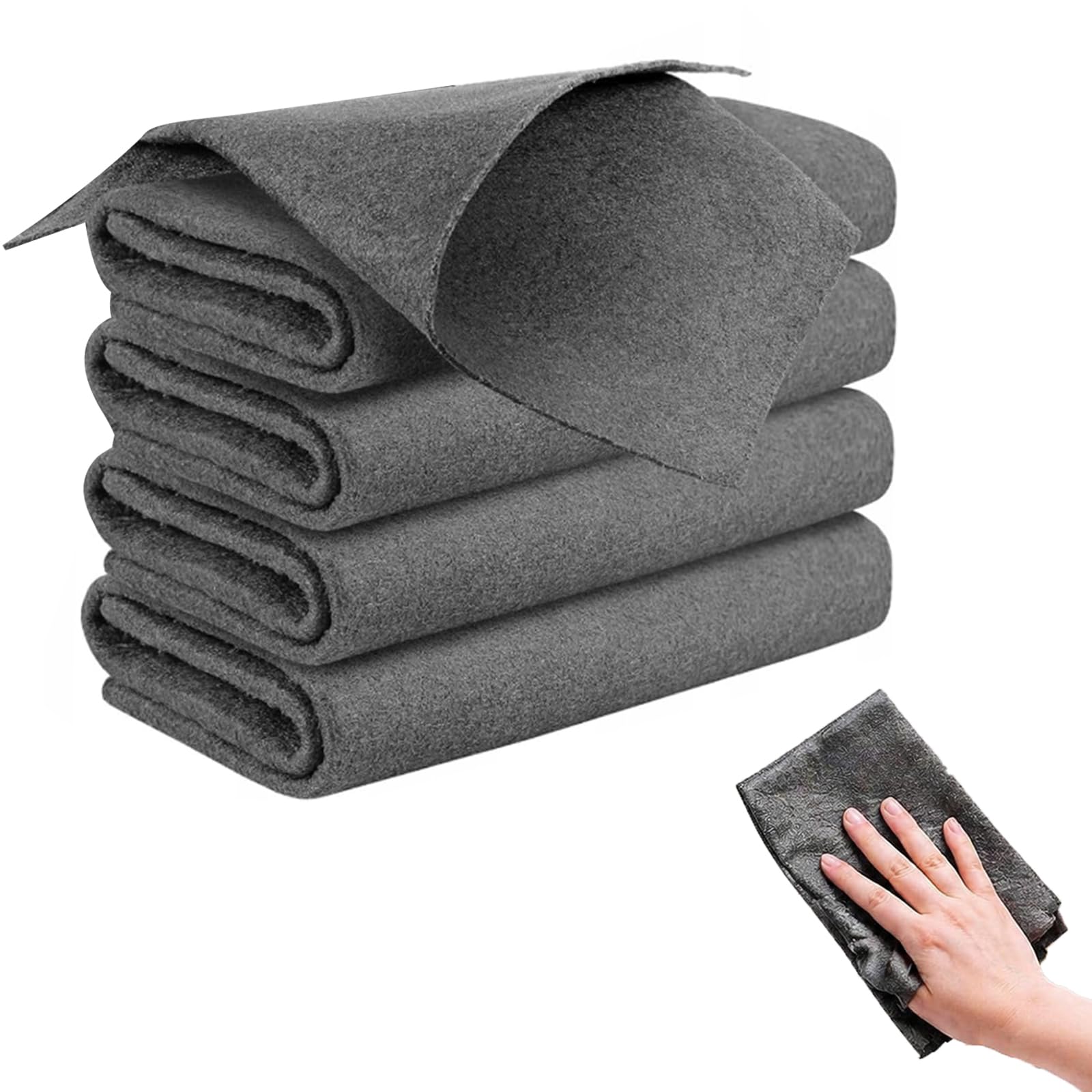 Risecore 5Pcs Reusable Glass Cleaning Rags,Magic Cleaning Cloths - 30x40 cm,Streak-Free Microfiber Absorbent Washable Cloth Dusters for Home, Windows,Cars & Motorbikes