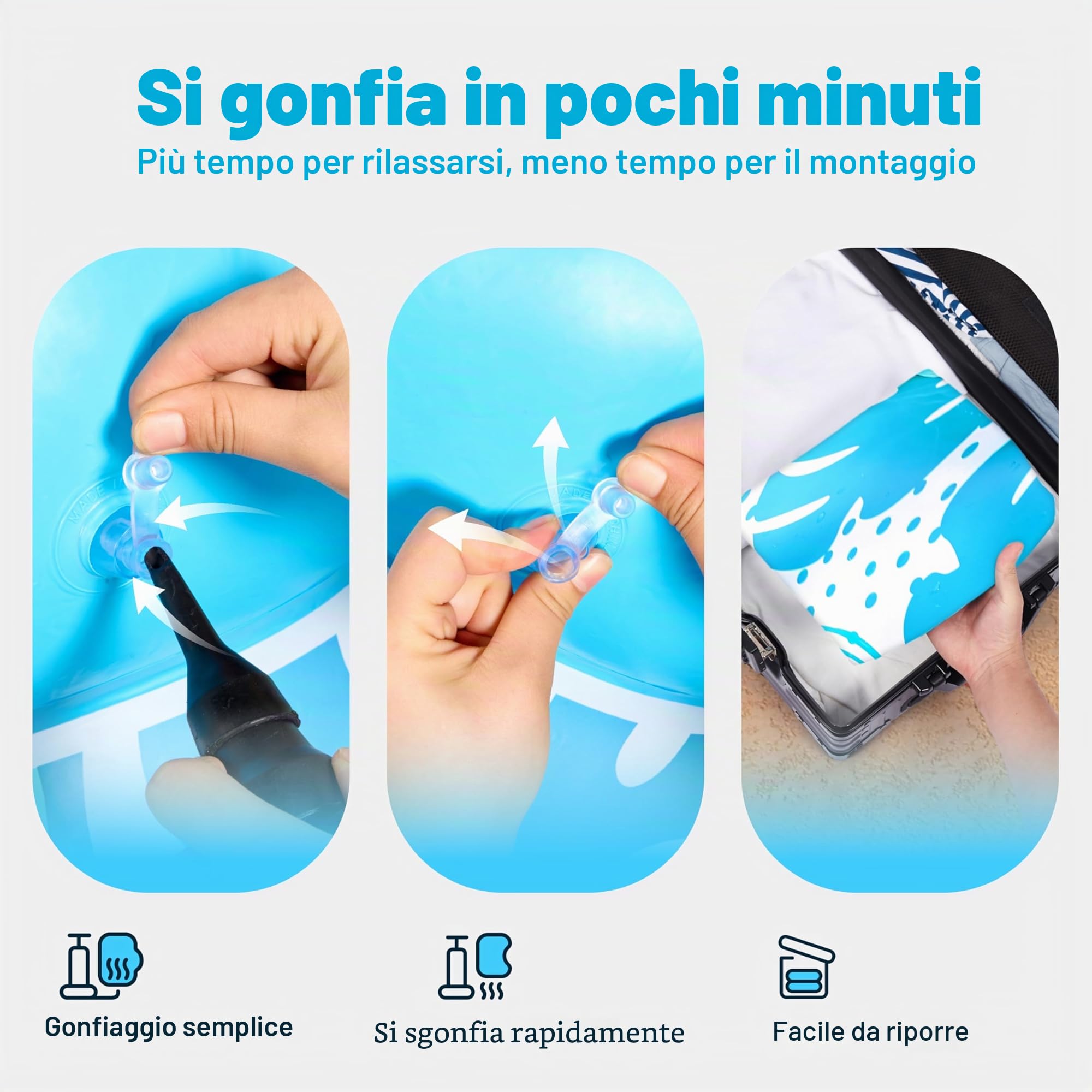 SLOOSH Gonfiabili per Piscina per Adulti, 2 Pezzi Sedie da Piscina con Portabicchieri, Sedia Gonfiabile Galleggiante, Perfetto per Festa Estiva in Piscina e Divertimento in Acqua