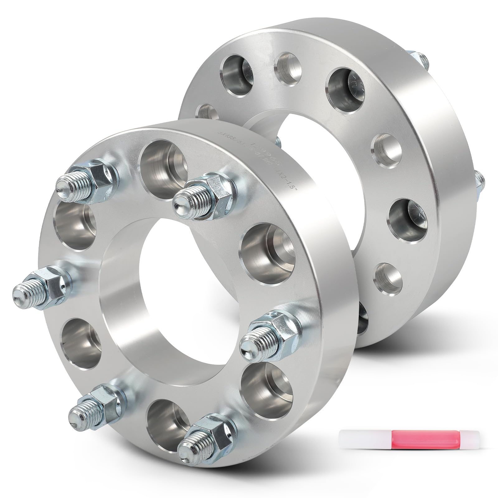 SCITOO 2Pcs 6x135 to 6x5.5 Wheel Spacers 1.5 inch for Ford Silver