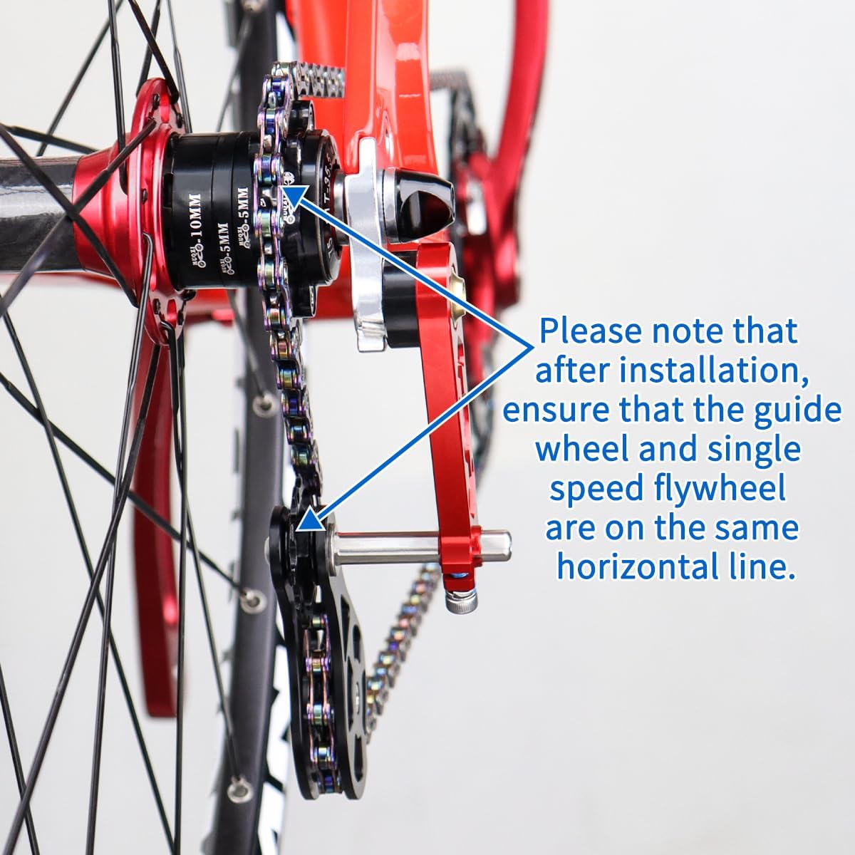 Speed Bike Chain BMX Chain Tensioner Set (2-Pack) Single Speed