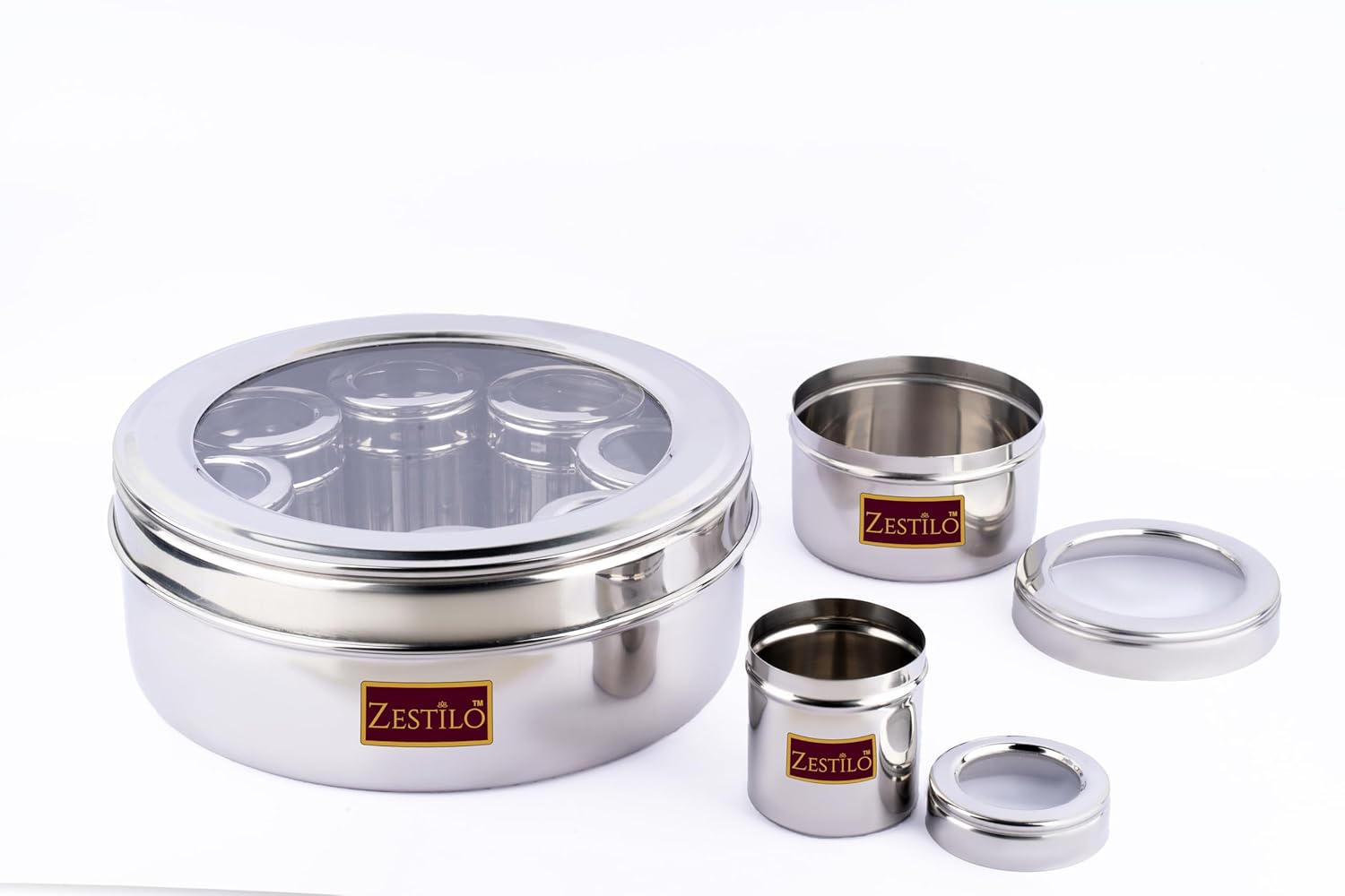 Buy ZESTILO Masala box for kitchen,Spice box for kitchen,Masala dabba,9