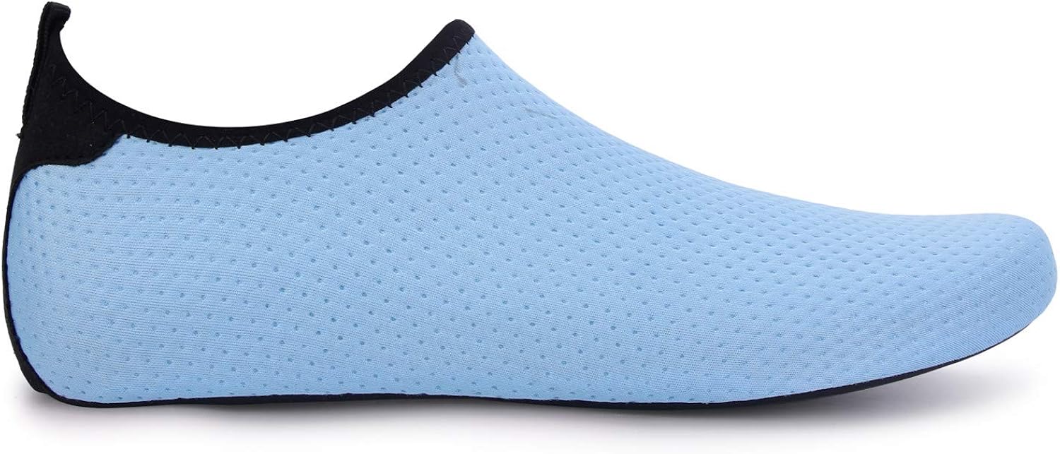 L-RUN Womens Water Shoes Slip-on Aqua Sock Blue XL(W:10.5-11,M:8-9)=EU41-42