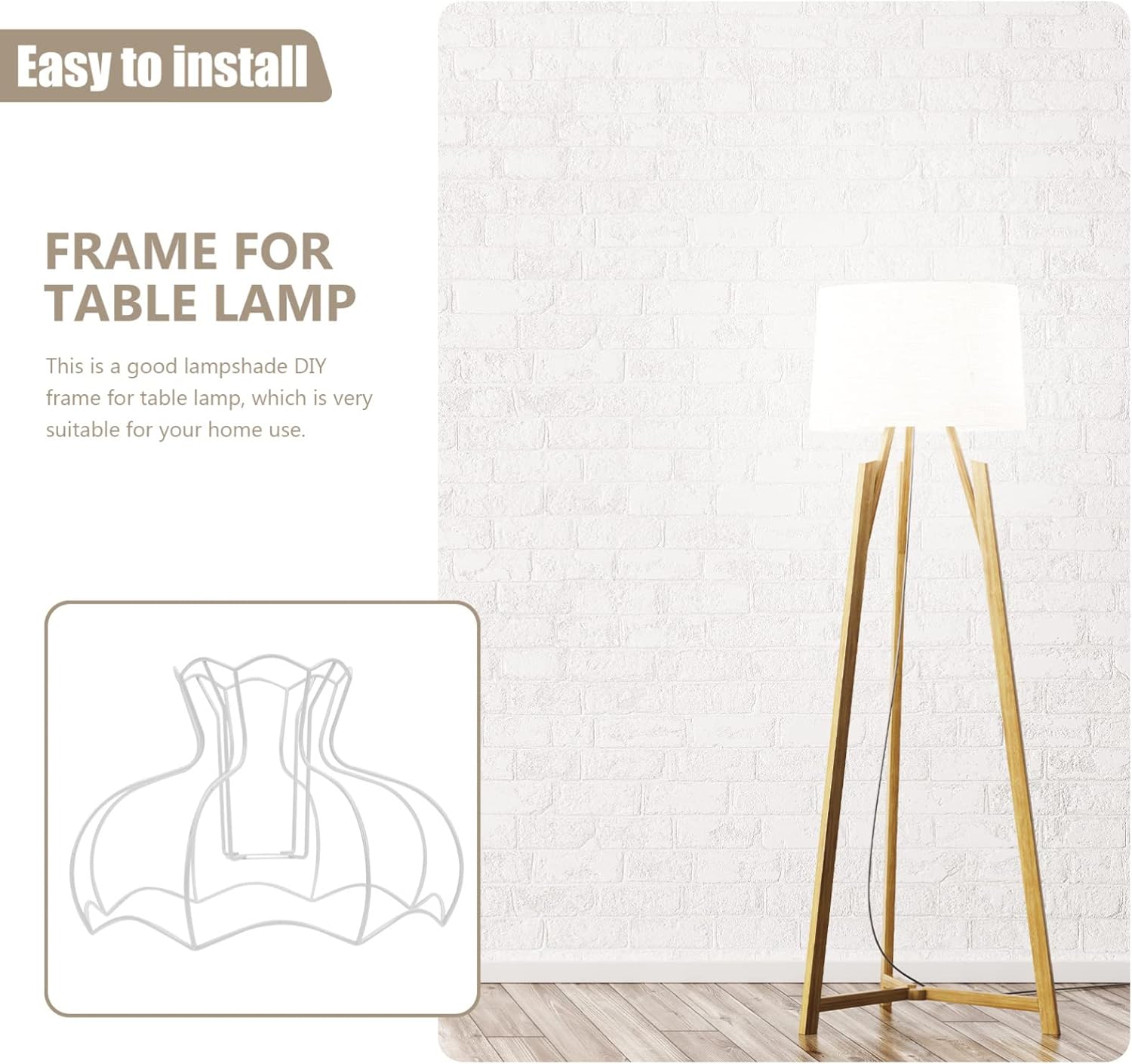 Uonlytech Lampshade Frame for Light Socket Sturdy Elegant Design for Home Restaurant and Shop Decor Versatile Light Accessory for Creative Lamp Projects