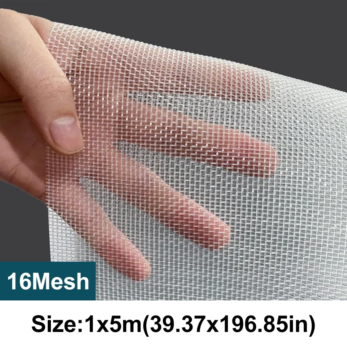 ECYC Ltd 39 x 196 inch Nylon Filter Mesh, Fine Filter Mesh Nylon Fabric Net Material Industrial Nylon Mesh Water Filter Mesh Garden Mesh Netting, 16 Mesh
