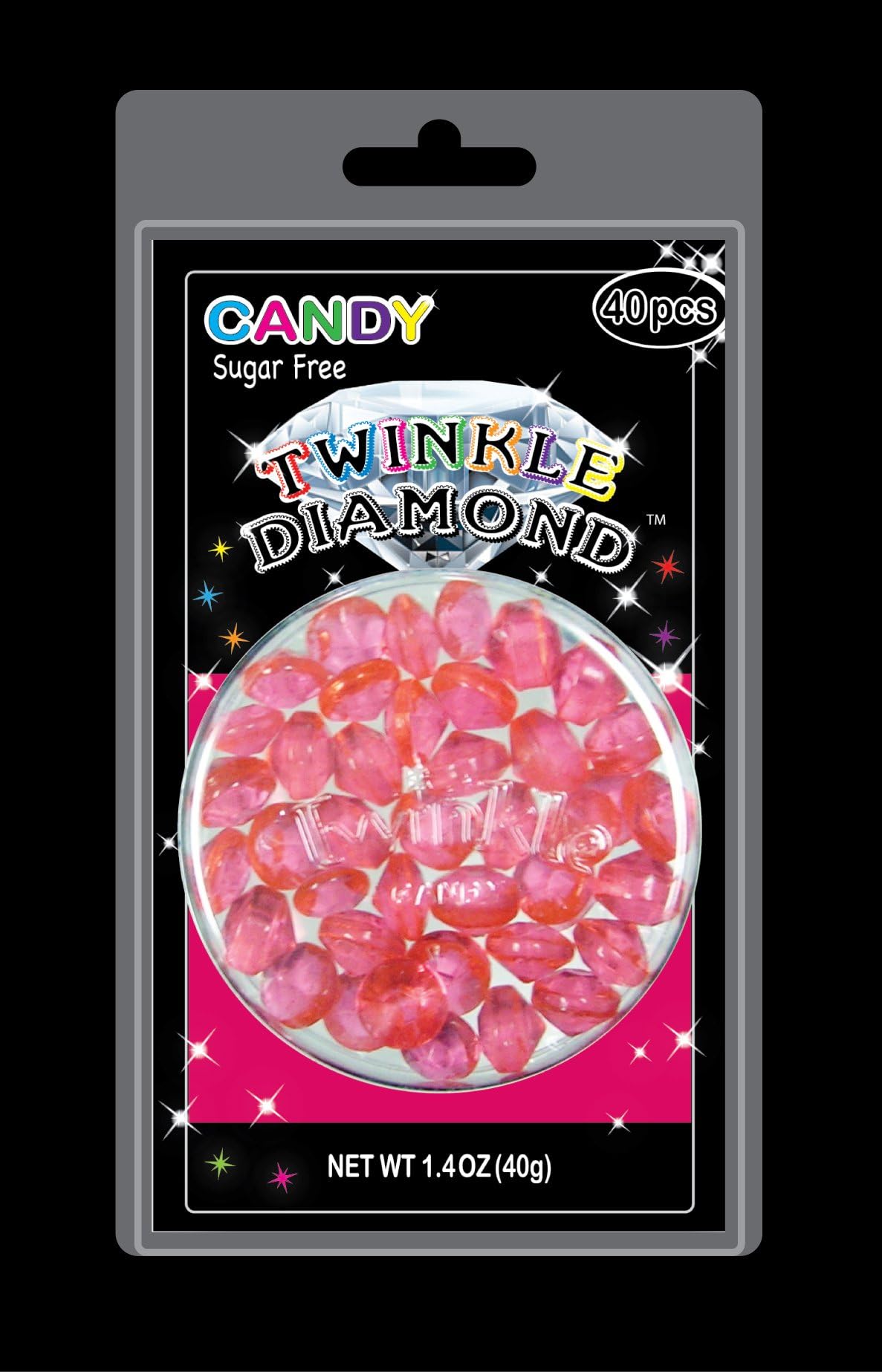 3 pack - PINK Wedding Diamond Candy Jewels (40 pcs ea)