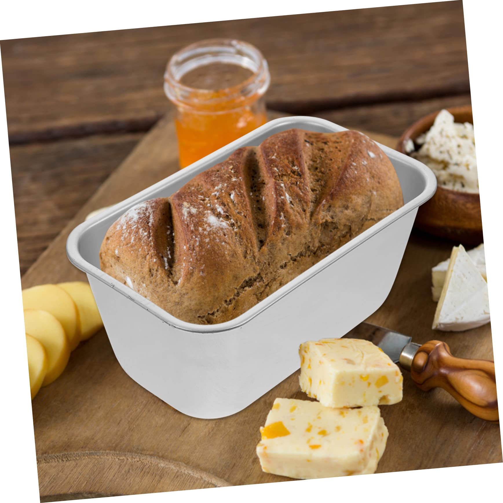 Cabilock 2pcs Minimalist Toast Molds Baking Tools Smooth Surface Pudding Jelly Cake Molds for Housewarming Easy to and Demould for Cakes Breads and Parties