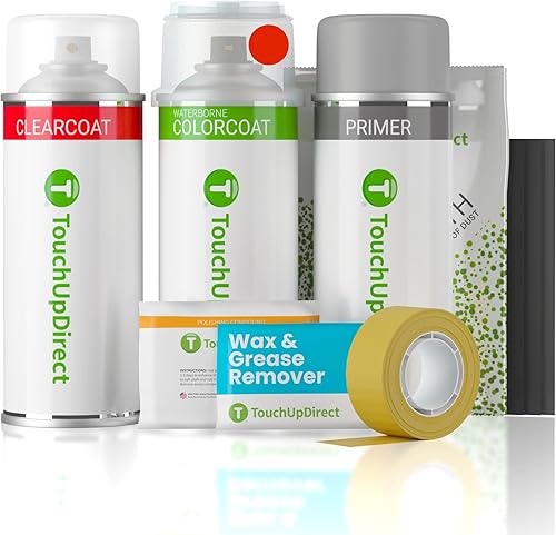 Miniatura 372 de TouchUpDirect 32J - Aerosol de pintura de retoque de obsidiana negra perla metálica compatible con Subaru Exact Match - Kit platino