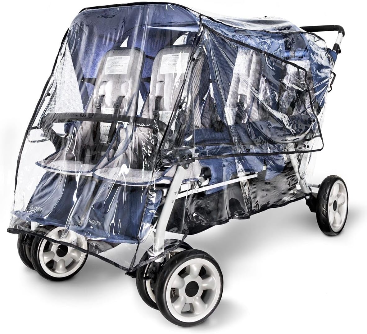 Gaggle Pram Rain Cover for Jamboree Stroller - 6 Seats Pushchair with Peek a Boo Window Opening for Air Circulation 190, 9 X 110, 5 88, Cm