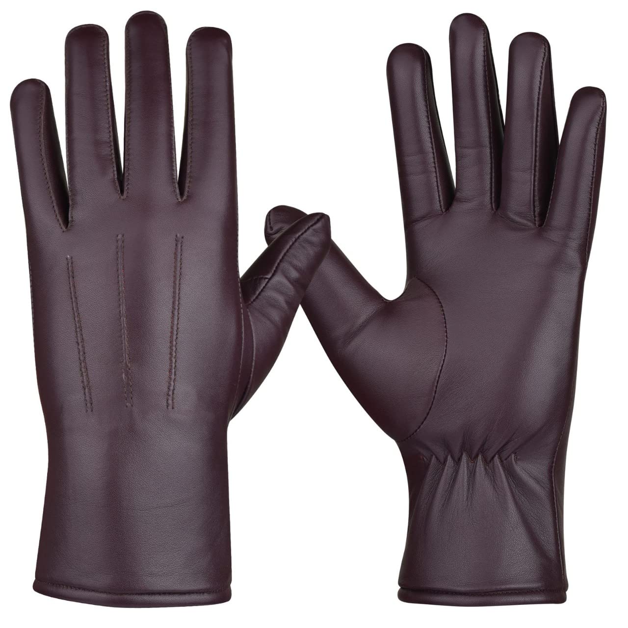 Ladies Leather Fashion/Winter Gloves, Genuine Sheepskin Leather