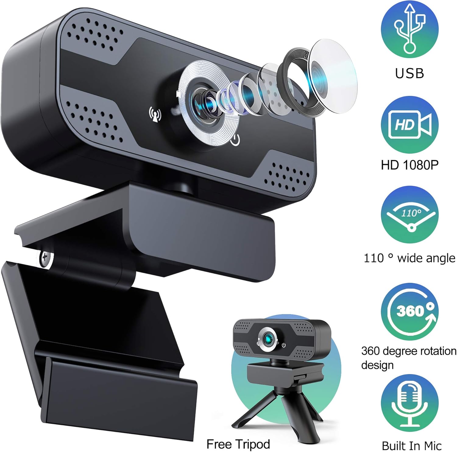 webcam usb con microfono