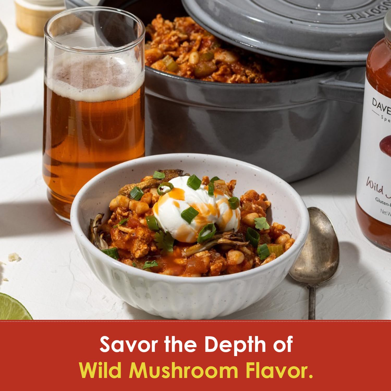 Dave's Gourmet Wild Mushroom Pasta Sauce - 24oz Jar (Pack of 3) - Savory Tomato & Mushroom Garlic Blend - Gluten Free - Ideal for Pizza, Chicken & More