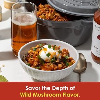 Dave's Gourmet Wild Mushroom Pasta Sauce - 24oz Jar (Pack of 3) - Savory Tomato & Mushroom Garlic Blend - Gluten Free - Ideal for Pizza, Chicken & More
