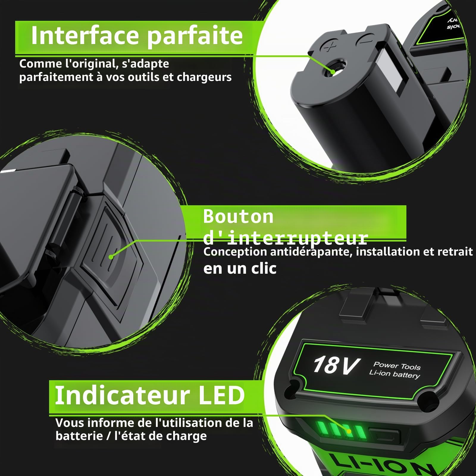 5000mAh P108 Batterie de rechange et chargeur pour Ryobi One Plus, outillage électrique Ryobi 18V, RB18L50, RB18L40, P189, P102, P107, RB18L25, RB18L20, RB18L15, RB18L13