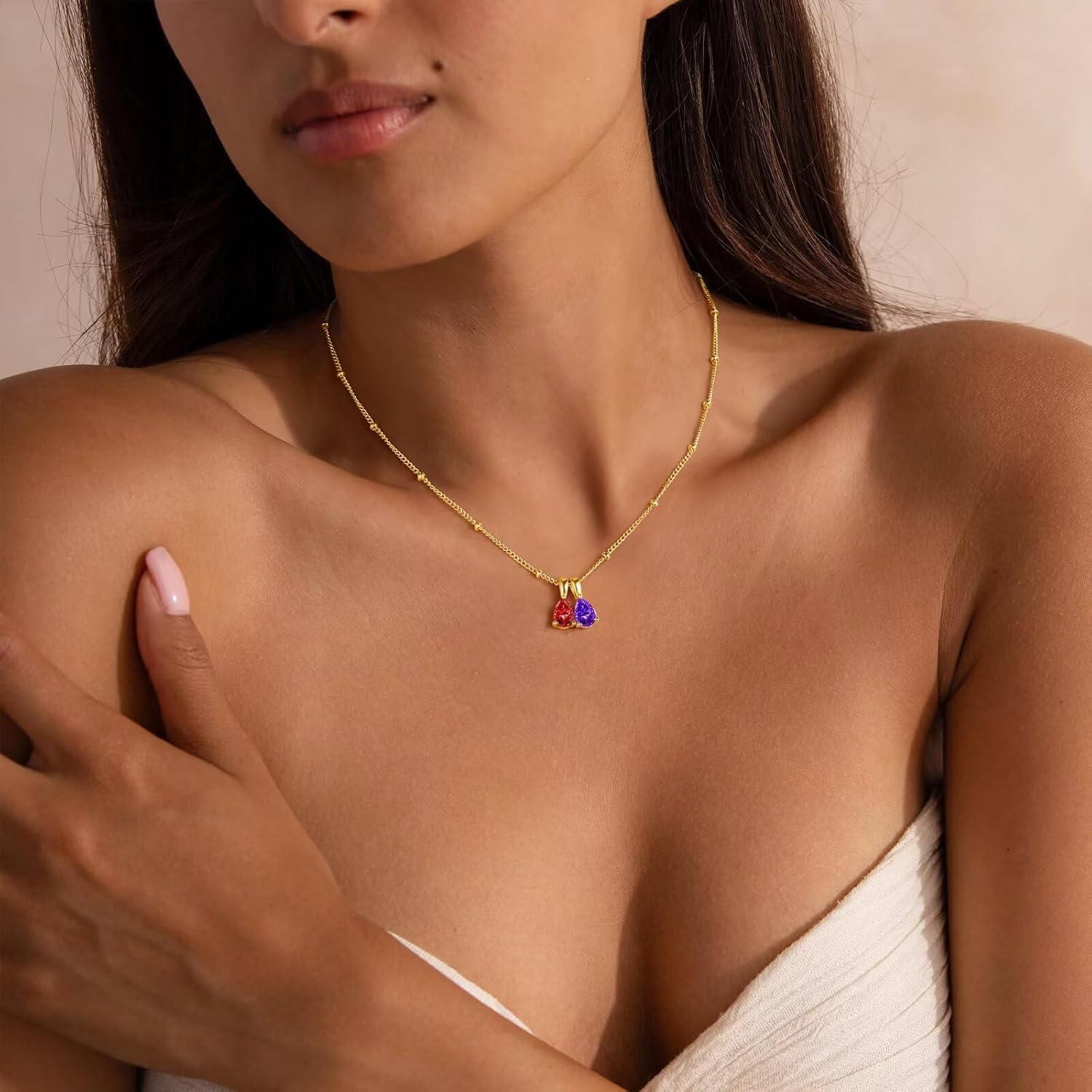 Turandoss Gifts for Women Her - Personalized 14K Gold Plated 12 Months Created May Crystal Birthstone Pendant Necklace Jewelry, Birthday Gifts for Women Jewelry - Image 3
