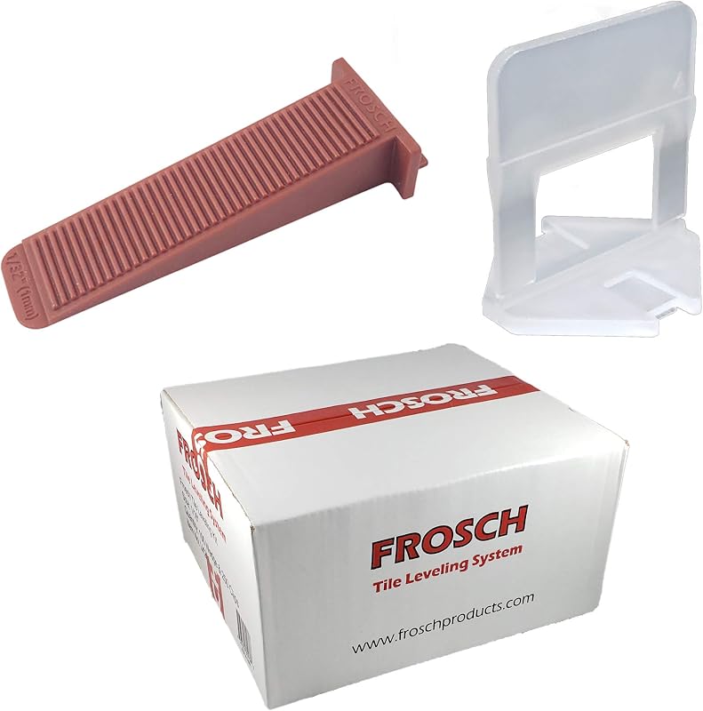 FROSCH Tile Leveling System Kit - 1/16" (1.5mm), 250 Clips & 100 Wedges