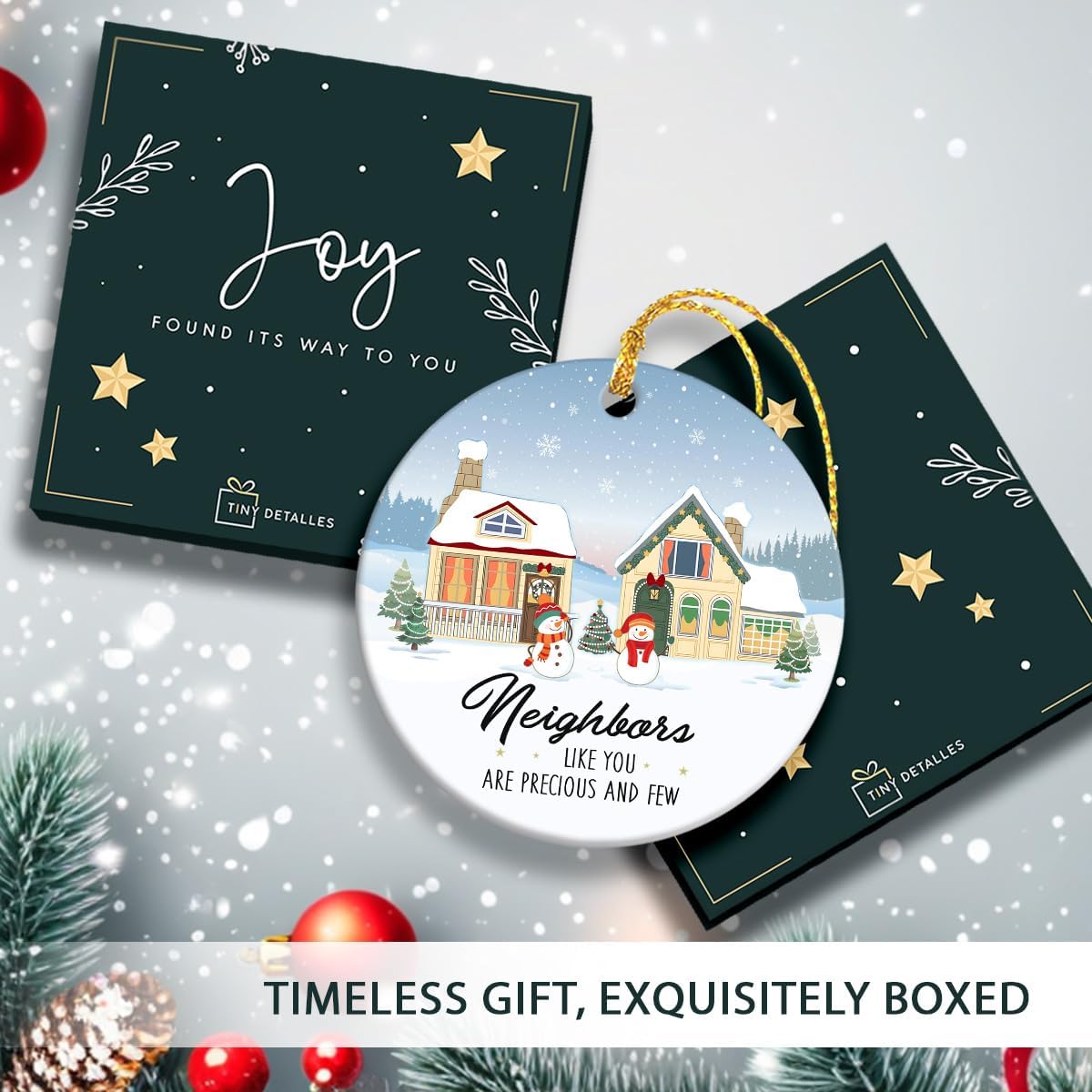 Neighbor Christmas Ornament 2025, Meaningful Thank You Gifts for Good Neighbors Friends, Birthday, Friendship Gifts for Women, Neighbors Like You Ornament for Christmas Decoration - Image 5