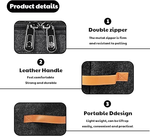 Miniatura 4 de Munskine Cajas de almacenamiento para sombreros para mujeres y hombres, cajas de almacenamiento plegables para sombreros, caja de almacenamiento de