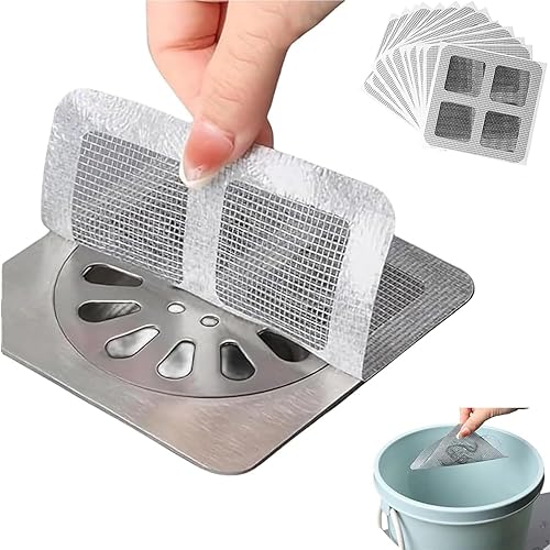 Protector de drenaje de ducha de baño, calcomanías desechables para drenaje de pelo, cubierta de drenaje de ducha desechable, cubierta de malla,